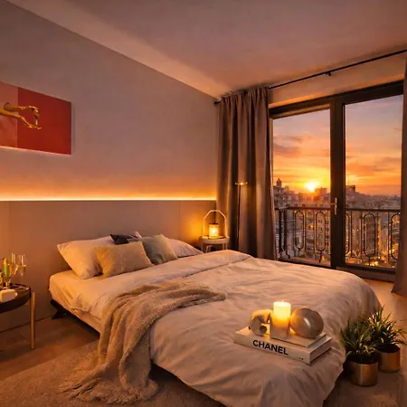 Lägenhet Stylish 2Br Apartment With Skyline View On Calea Victoriei Bukarest